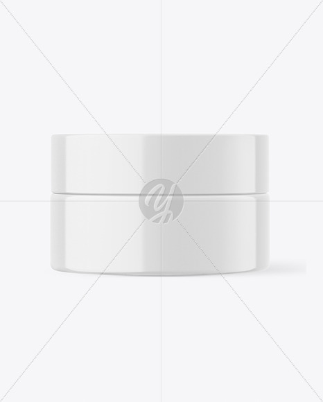 Glossy Cosmetic Jar Mockup