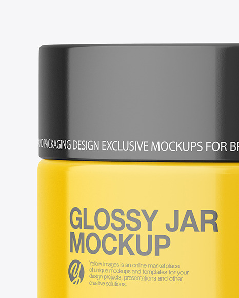 Glossy Cosmetic Jar Mockup