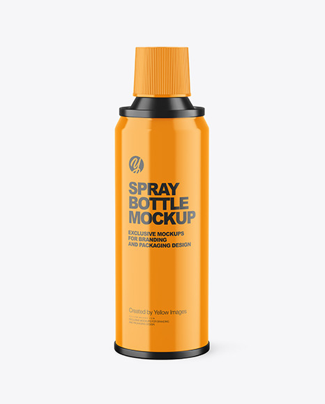 Glossy Spray Bottle Mockup