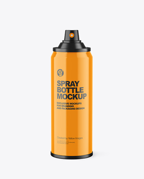 Glossy Spray Bottle Mockup