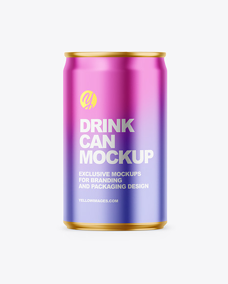 150ml Matte Metallic Drink Can Mockup