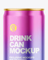 150ml Matte Metallic Drink Can Mockup