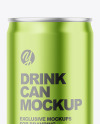 150ml Matte Metallic Drink Can Mockup