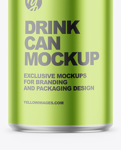 150ml Matte Metallic Drink Can Mockup