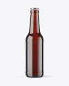 Dark Amber Glass Beer Bottle Mockup