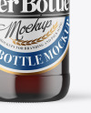 Dark Amber Glass Beer Bottle Mockup