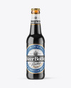 Amber Glass Dark Beer Bottle Mockup