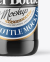 Amber Glass Dark Beer Bottle Mockup