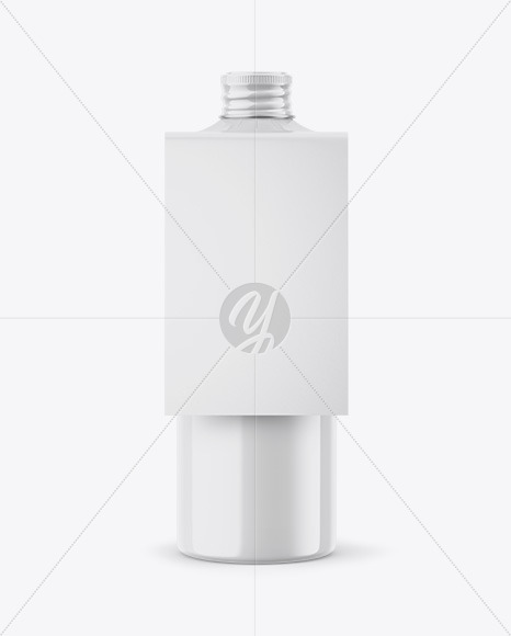 Glossy Bottle w/ Glossy Label Mockup