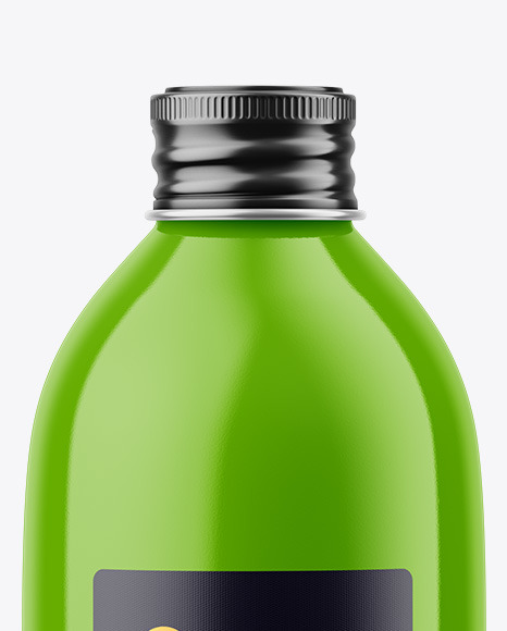 Glossy Bottle w/ Glossy Label Mockup