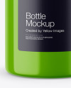 Glossy Bottle w/ Glossy Label Mockup