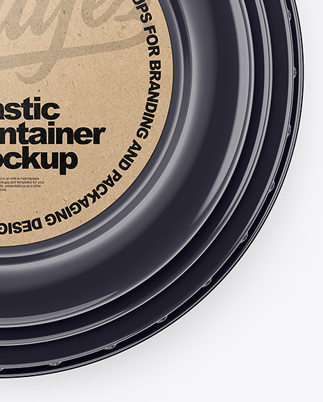 Glossy Plastic Container Mockup