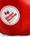 Apple with Stickers Mockup