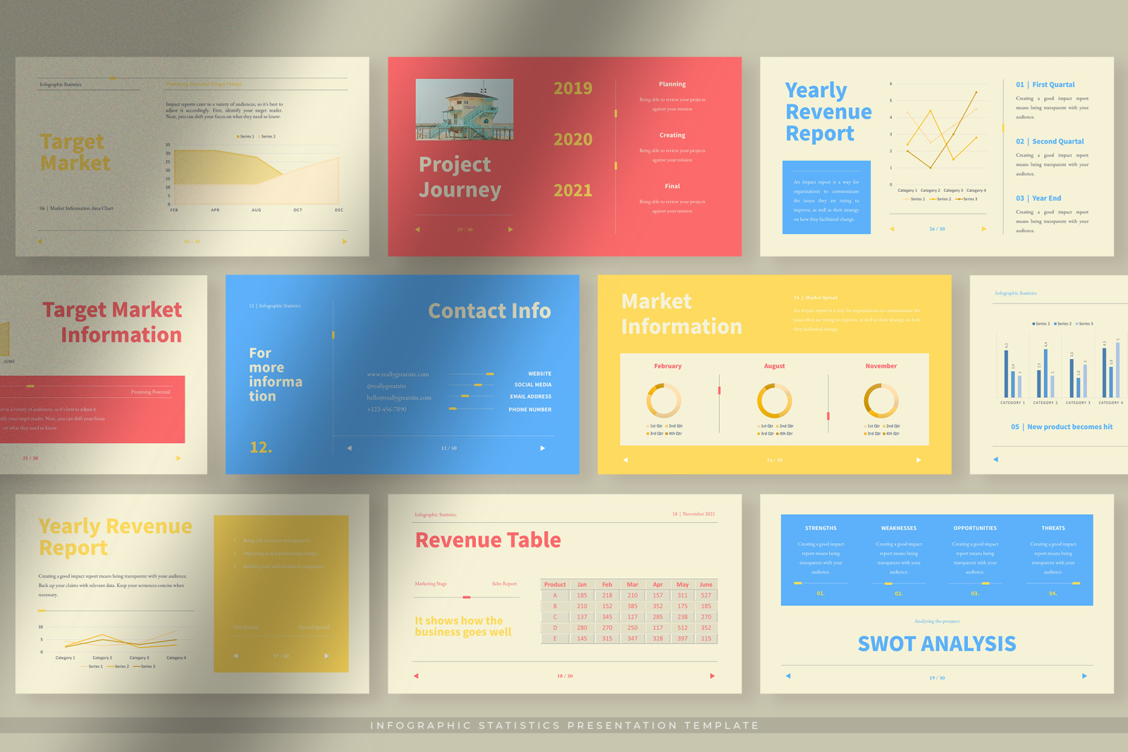 Colorful Infographic Statistics PPT