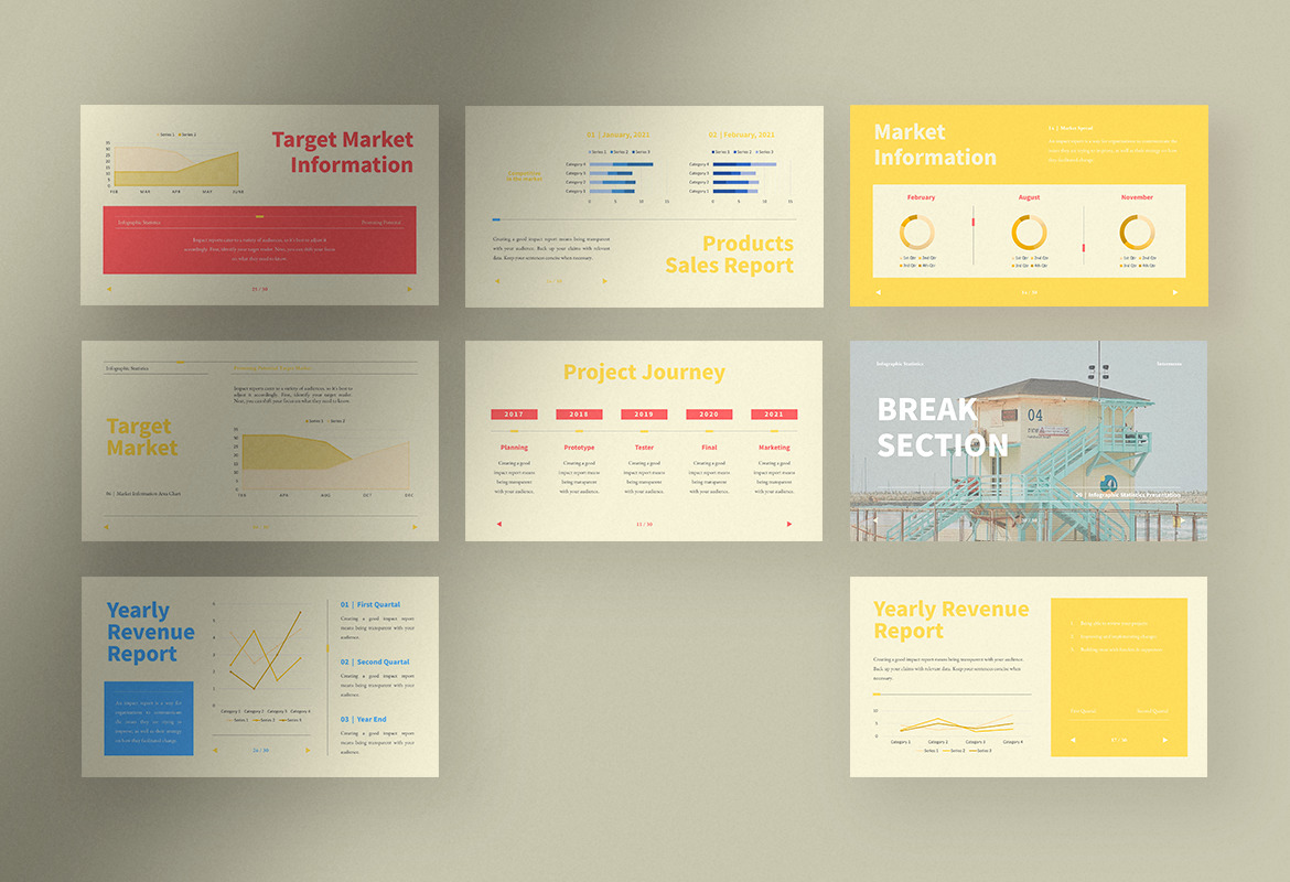 Colorful Infographic Statistics PPT