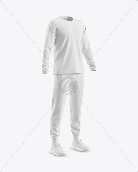 Men's Training Suit Mockup - Half Side View