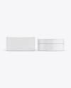 Box with Cosmetic Jar Mockup