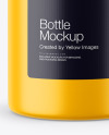 Matte Bottle w/ Glossy Label Mockup