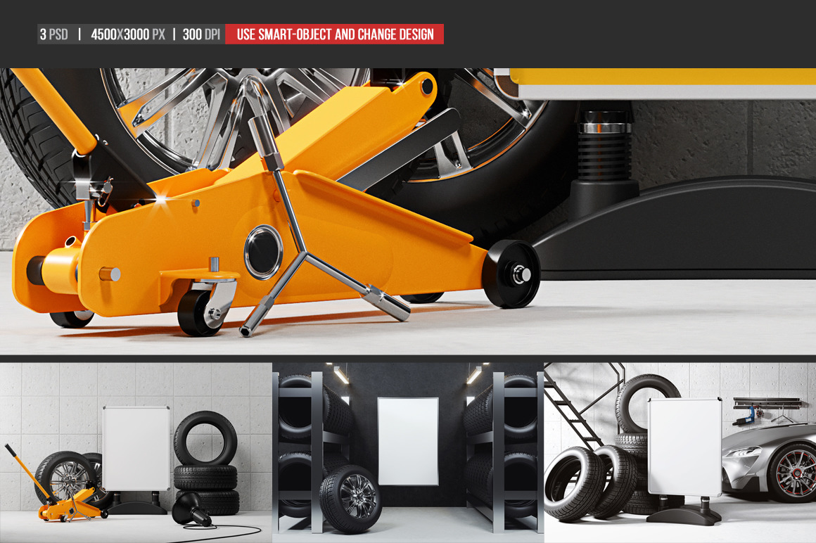 Tire Shop Poster Mockup Tire Shop Poster Mockup