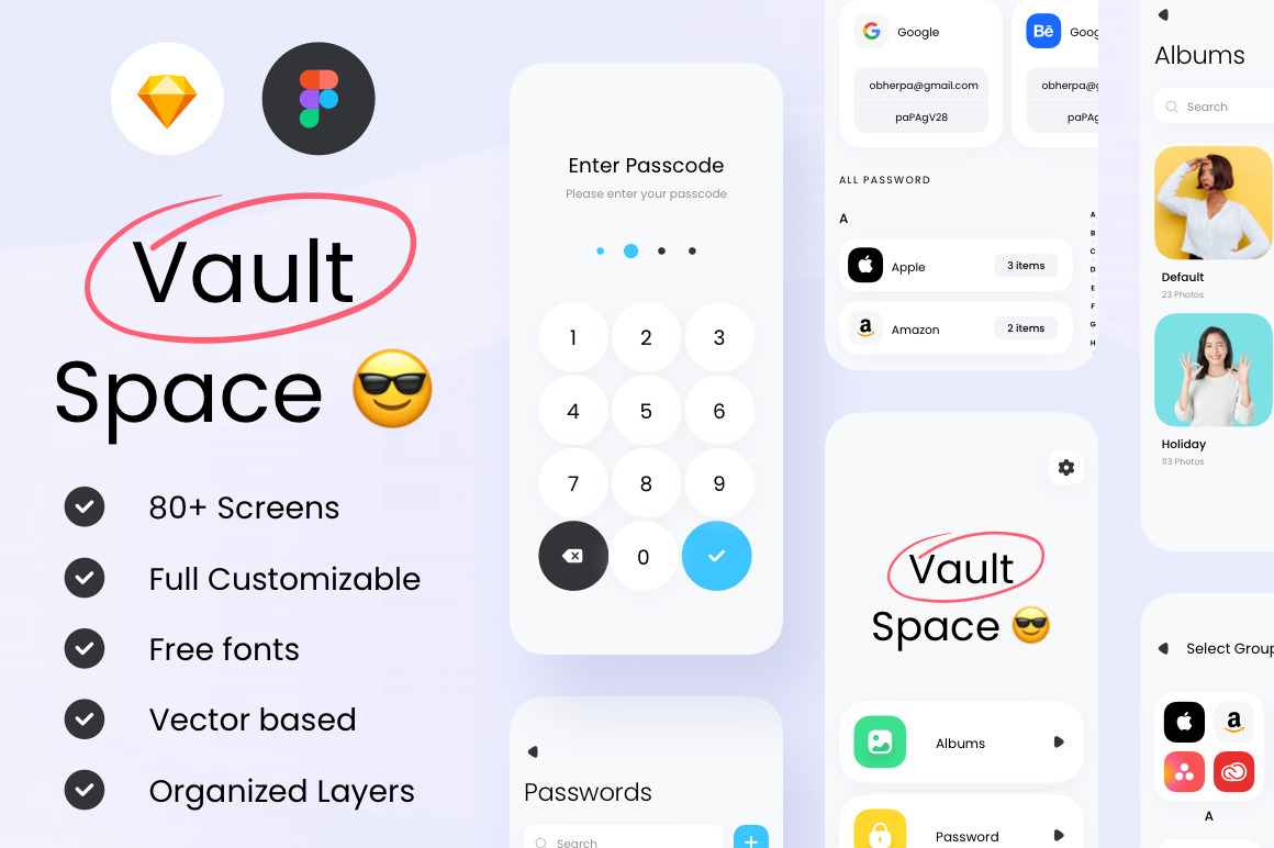 Vault app UI Kit