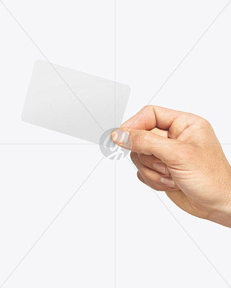 Business Card in a Hand Mockup