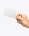 Business Card in a Hand Mockup