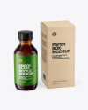 Amber Glass Bottle With Box Mockup Amber Glass Bottle With Box Mockup