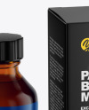 Amber Glass Bottle With Box Mockup Amber Glass Bottle With Box Mockup
