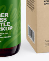 Amber Glass Bottle With Box Mockup Amber Glass Bottle With Box Mockup