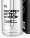 Clear Glass Dropper Bottle w/ Paper Box Mockup