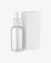 Frosted Glass Dropper Bottle w/ Paper Box Mockup Frosted Glass Dropper Bottle w/ Paper Box Mockup
