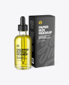 Clear Glass Dropper Oil Bottle w/ Paper Box Mockup Clear Glass Dropper Oil Bottle w/ Paper Box Mockup