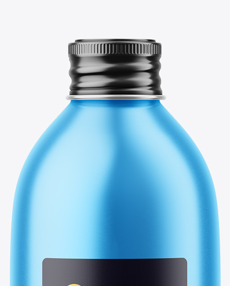 Metallic Bottle w/ Glossy Label Mockup