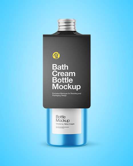 Metallic Bottle w/ Glossy Label Mockup