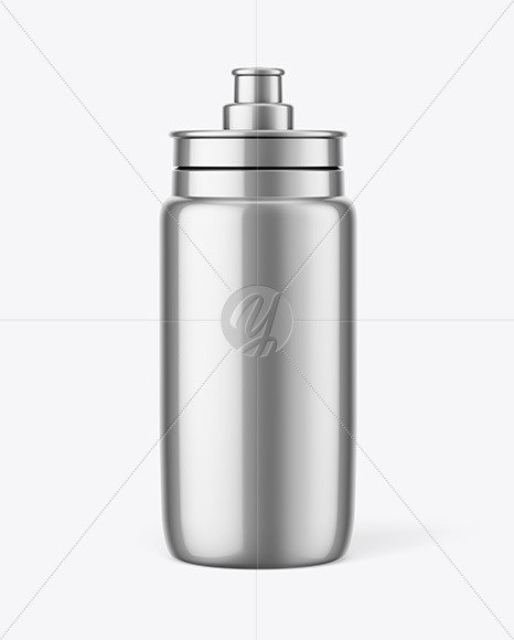 Metallic Sport Bottle Mockup