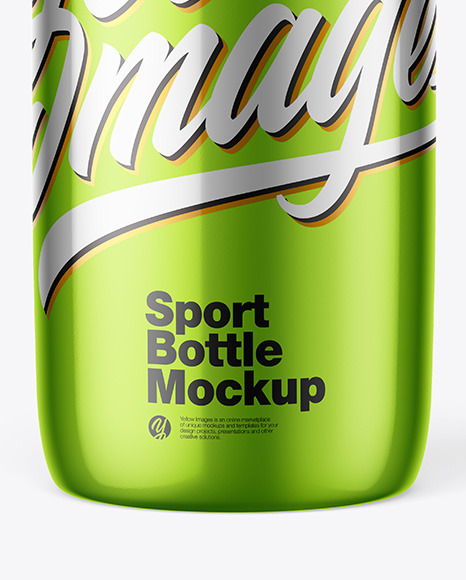 Metallic Sport Bottle Mockup