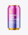 330ml Matte Metallic Drink Can Mockup