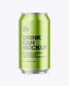 330ml Matte Metallic Drink Can Mockup