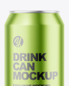 330ml Matte Metallic Drink Can Mockup