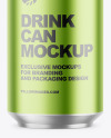 330ml Matte Metallic Drink Can Mockup