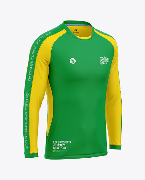 Long Sleeve Raglan Jersey Mockup