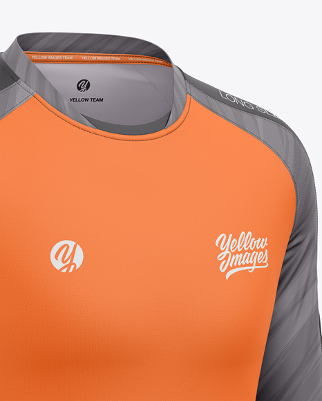 Long Sleeve Raglan Jersey Mockup