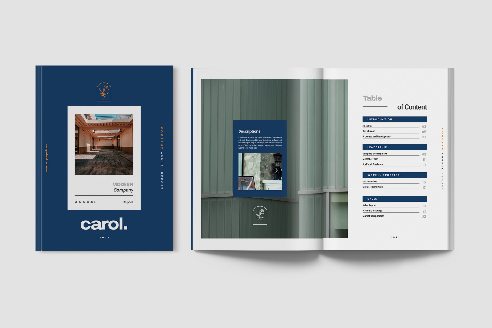 Carol Company Annual Report Indesign