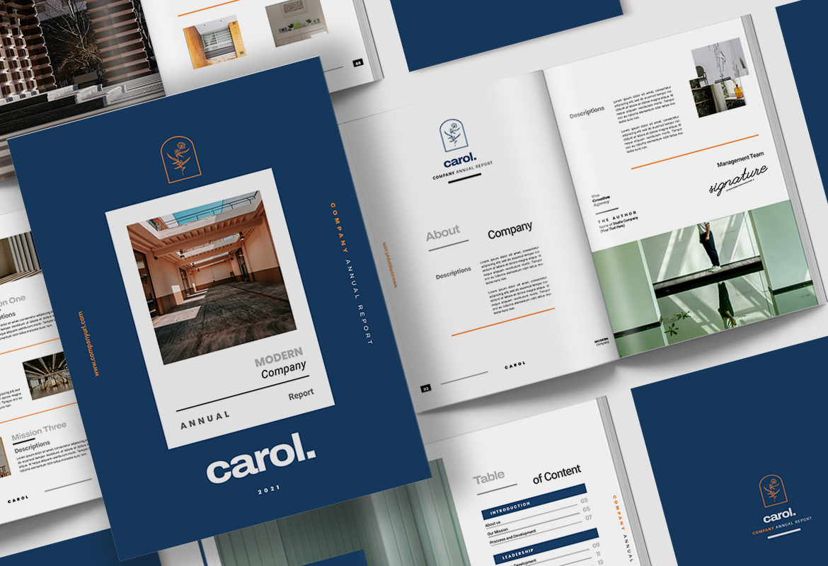 Carol Company Annual Report Indesign