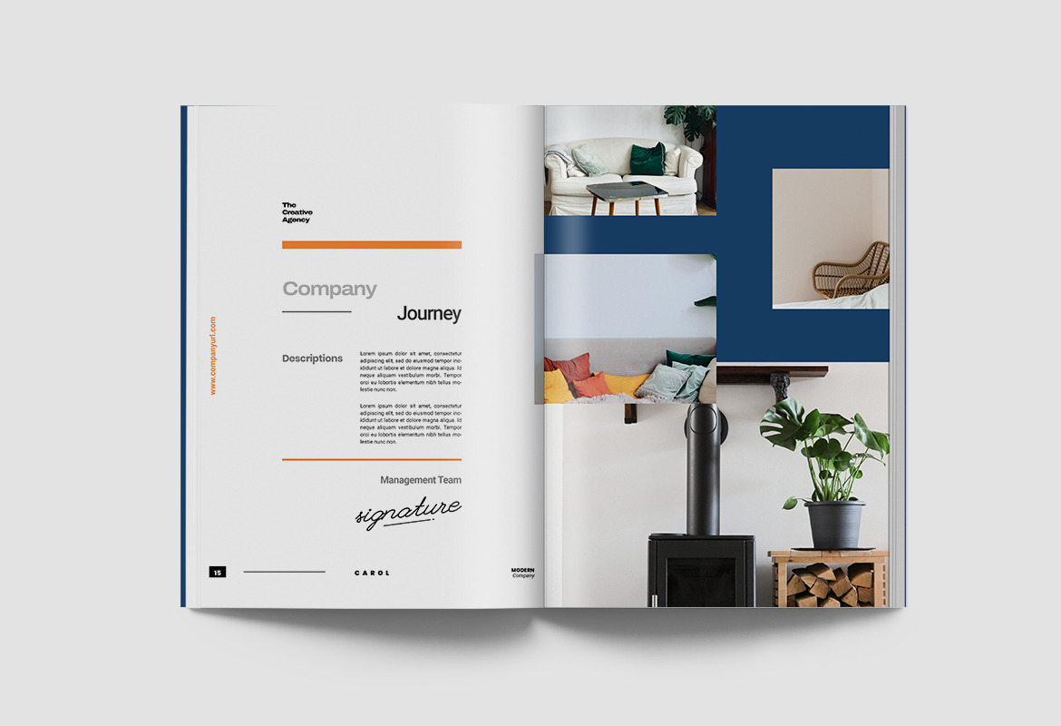 Carol Company Annual Report Indesign