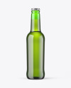 Green Glass Beer Bottle Mockup