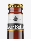 Dark Amber Glass Beer Bottle Mockup