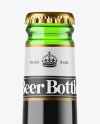 Green Glass Dark Beer Bottle Mockup