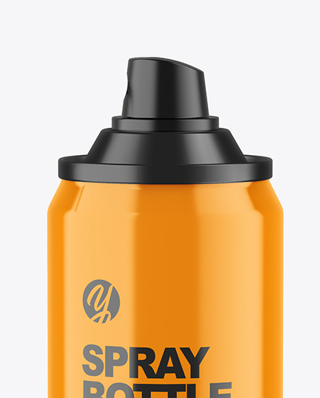 Glossy Spray Bottle Mockup