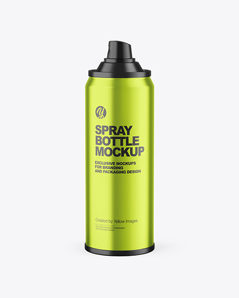 Metallic Spray Bottle Mockup